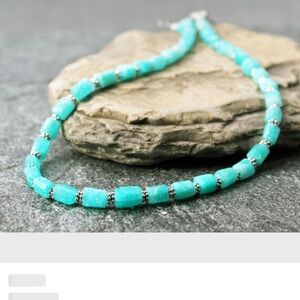 Blue Raw Amazonite Necklace